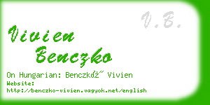 vivien benczko business card